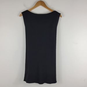 City Chic Micro Ribbed Knit Belted Tie Waist Sleeveless Boat Neck Blouse